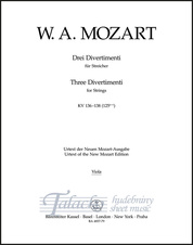 Drei Divertimenti for strings - part viola